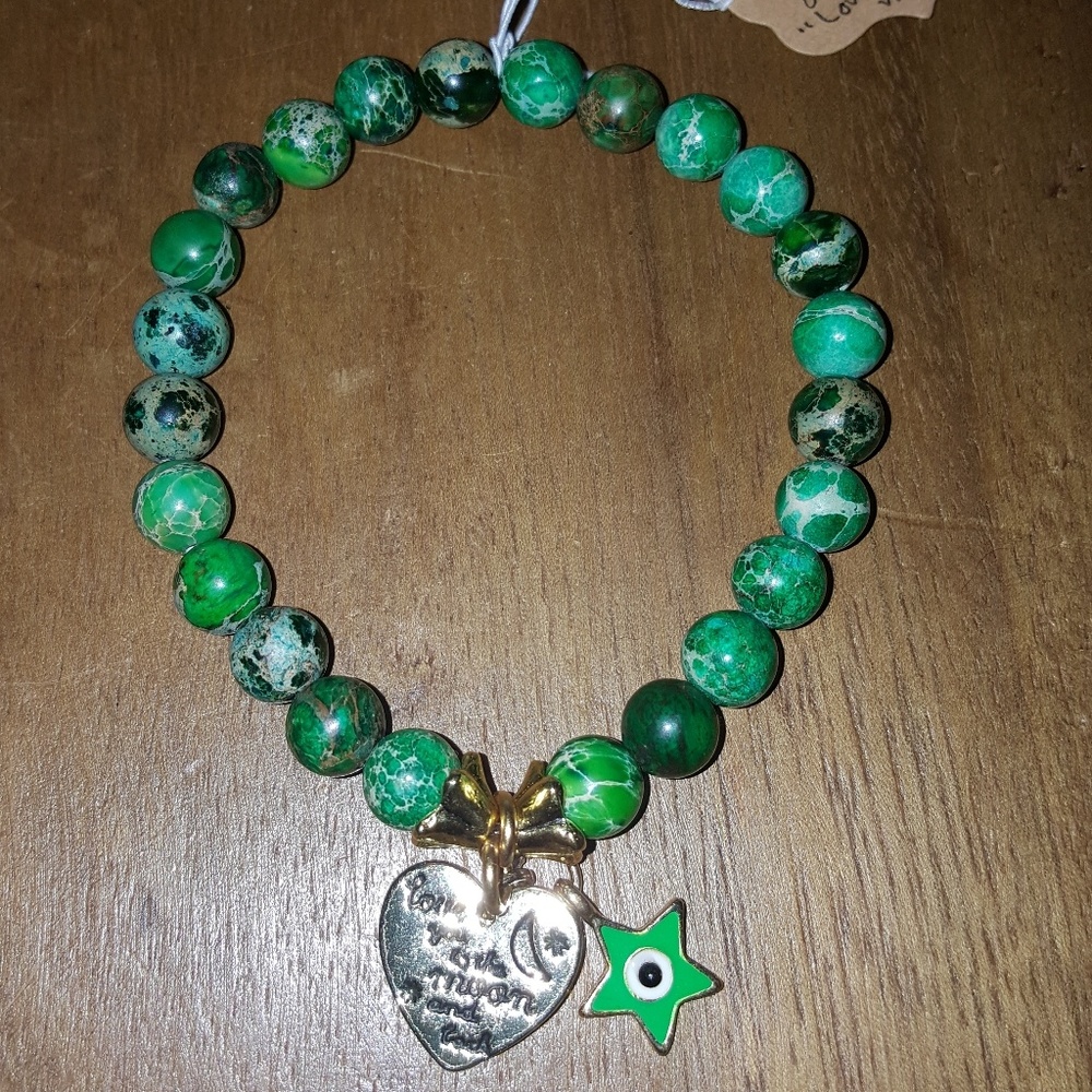 Imperial Jasper Stone Love You To Moon & Back